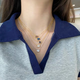 925 Silver Sapphire Pink Gemstone Pendant Necklace for Women Girls