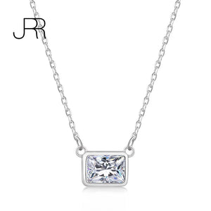 925 Silver Sapphire Pink Gemstone Pendant Necklace for Women Girls