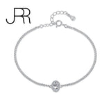 925 Silver 1.5CT Oval Birthday Stone Gemstone Bracelet