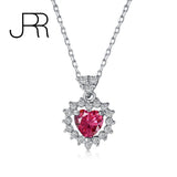 Heart Fine Jewelry Necklace S925 Sterling Silver Sapphire Pendant