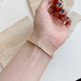 Hip Hop 925 Silver Zirconia Gemstone Tennis Bracelet 18K