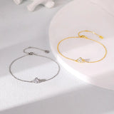 925 Silver 7*7MM CZ Bracelet, Light Weight for Daily Wear
