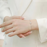 925 Silver 7*7MM CZ Bracelet, Light Weight for Daily Wear