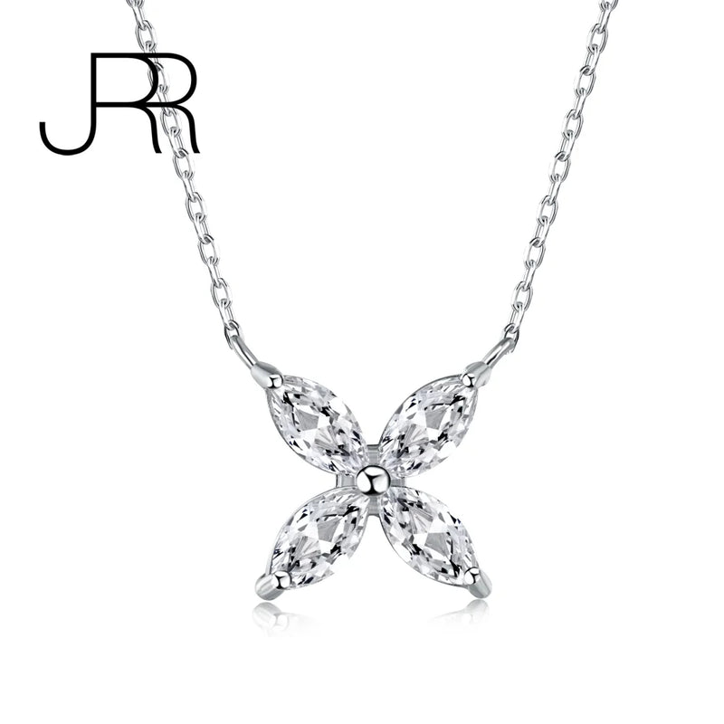 925 Silver Butterfly Necklace with Diamonds Gemstone