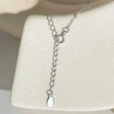 925 Silver Shell Pearl Pendant Necklace Zirconia Choker for Women Girls