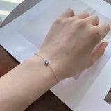 925 Silver Sapphire Emerald Simulate Gemstone Bracelet Birthday Gift