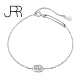 925 Silver Sapphire Emerald Simulate Gemstone Bracelet Birthday Gift