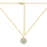 925 Silver Sunflower Rotating Pendant Necklace Birthday Jewelry