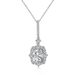 925 Silver Sapphire Pendant Necklace Women's Fine Jewelry Gift