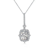 925 Silver Sapphire Pendant Necklace Women's Fine Jewelry Gift