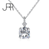 925 Sterling Silver 1ct Clear Green Ruby Zircon Pendant Necklace