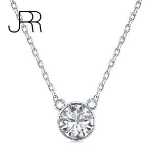 Smile Face 925 Sterling Silver Moissanite Diamond Pendant Necklace