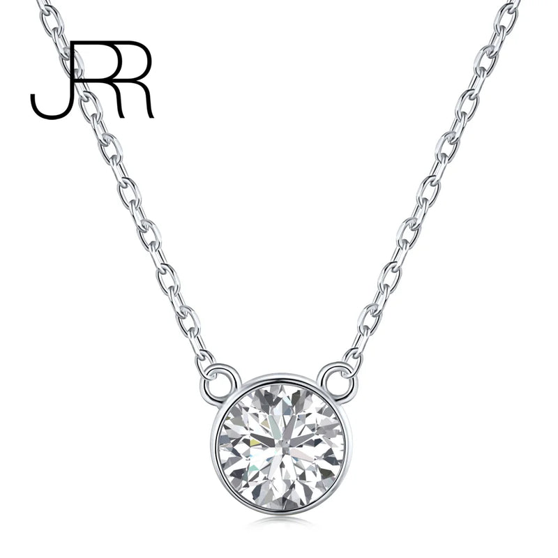 Smile Face 925 Sterling Silver Moissanite Diamond Pendant Necklace