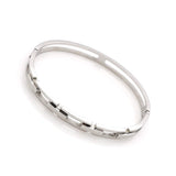 Hollow Roman Numerals Bangle Bracelet Stainless Steel Fine Jewelry For Women