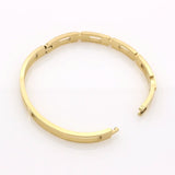 Hollow Roman Numerals Bangle Bracelet Stainless Steel Fine Jewelry For Women