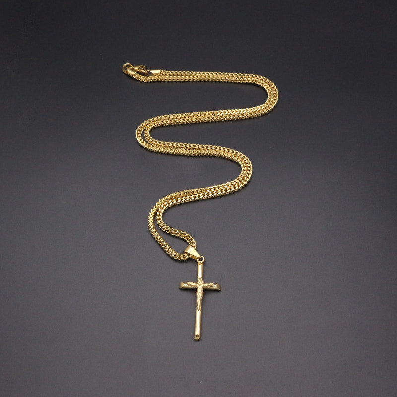 Stainless Steel Cross Necklace for Women - Gift for Men