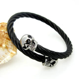 316L Stainless Steel Punk Metal Skull Bracelet