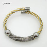 Stainless Steel Wire Twist Open Cable Cuff Bracelet