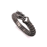 Men Punk Dragon Head Charm Bracelet Stainless Steel Bangle