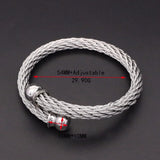 Women's Stainless Steel Cable Cuff Bracelet
