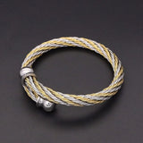 Women's Stainless Steel Cable Cuff Bracelet