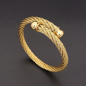 Women's Stainless Steel Cable Cuff Bracelet