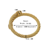 Stainless Steel Wire Twist Open Cuff Bracelet Bangle