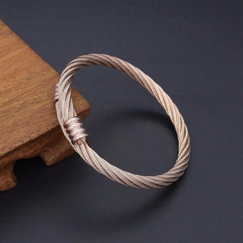 Arrival Women Bracelet Rose Stainless Steel Cuff Bangle