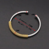 3Pcs Set Stainless Steel Braided Wire Bangle Bracelet