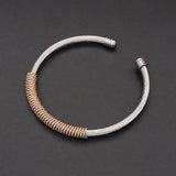 3Pcs Set Stainless Steel Braided Wire Bangle Bracelet