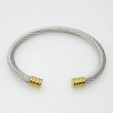 Girl's Stainless Steel Cuff Bracelet Gold&Silver Plated