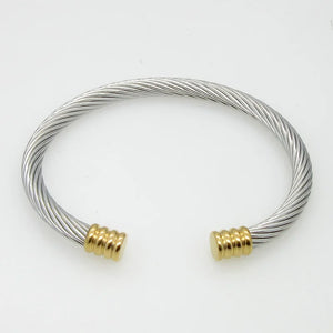 Girl's Stainless Steel Cuff Bracelet Gold&Silver Plated