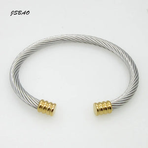 Girl's Stainless Steel Cuff Bracelet Gold&Silver Plated