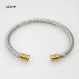 Girl's Stainless Steel Cuff Bracelet Gold&Silver Plated