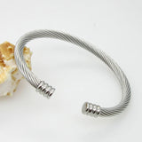 Girl's Stainless Steel Cuff Bracelet Gold&Silver Plated