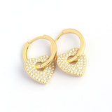 JShine 925 Silver Drop Earring Big Heart CZ Crystal Pave Fine Ear Jewelry