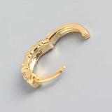 JShine S925 Sterling Silver CZ Earrings Round Zircon Hoop Earrings