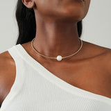 JShine Minimalist Copper Pearl Choker Necklace