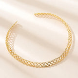 JShine Minimalist Copper Hollowed Out CHOKER Torques Necklace