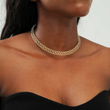 JShine Minimalist Copper Hollowed Out CHOKER Torques Necklace