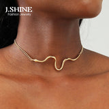 Copper Metal Choker Necklace Punk Jewelry Accessories