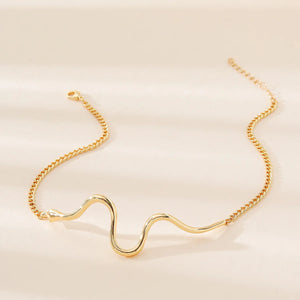Copper Metal Choker Necklace Punk Jewelry Accessories