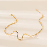 Copper Metal Choker Necklace Punk Jewelry Accessories