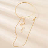 JShine Personalized Metal CHOKER Necklace Thin Snake Pendant Cuff Torques