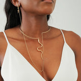 JShine Personalized Metal CHOKER Necklace Thin Snake Pendant Cuff Torques