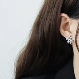 JUANG 14K Real Flower Earrings Minimalist Brilliant Jewelry