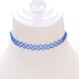 Gothic Choker Tattoo Necklaces Set Punk Jewelry 12 pcs