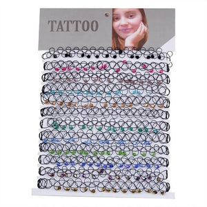 Vintage Stretch Tattoo Choker Necklaces Gothic Crystal Bea Necklace