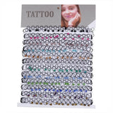 Vintage Stretch Tattoo Choker Necklaces Gothic Crystal Bea Necklace