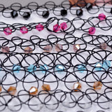 Vintage Stretch Tattoo Choker Necklaces Gothic Crystal Bea Necklace
